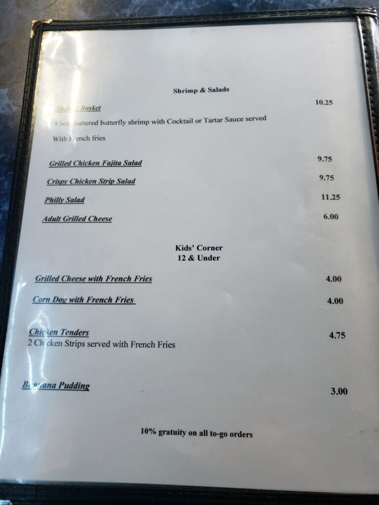 Jetty Shack Menu 8
